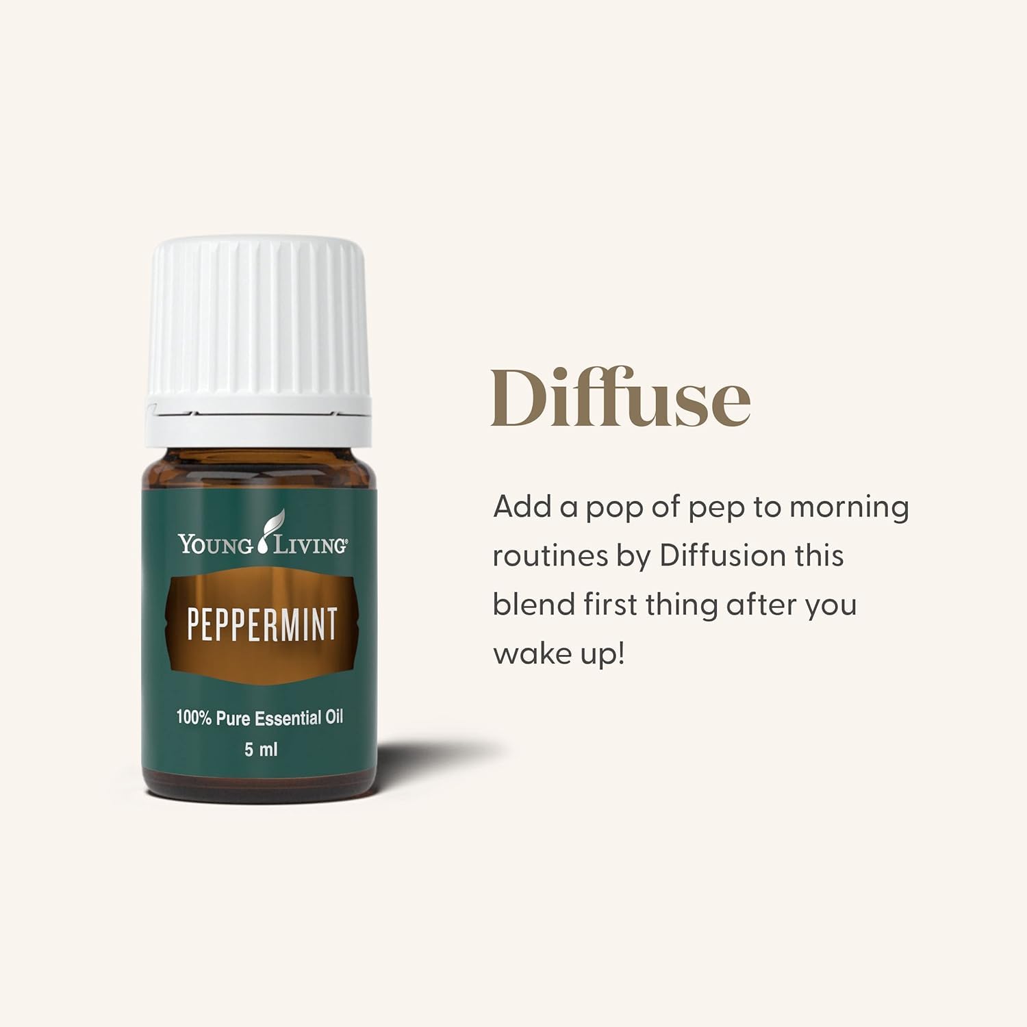 Young Living Peppermint Oil applied topically provides a cooling, soothing sensation
