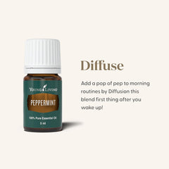 Young Living Peppermint Oil applied topically provides a cooling, soothing sensation