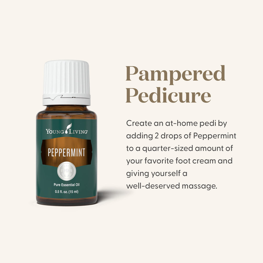 Young Living Peppermint Oil aroma supports home aromatherapy routines