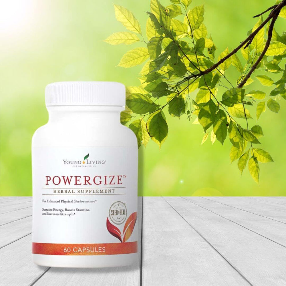 Close-up of PowerGize capsules for easy daily supplementation.