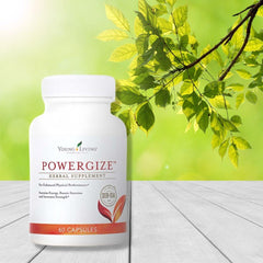 Close-up of PowerGize capsules for easy daily supplementation.