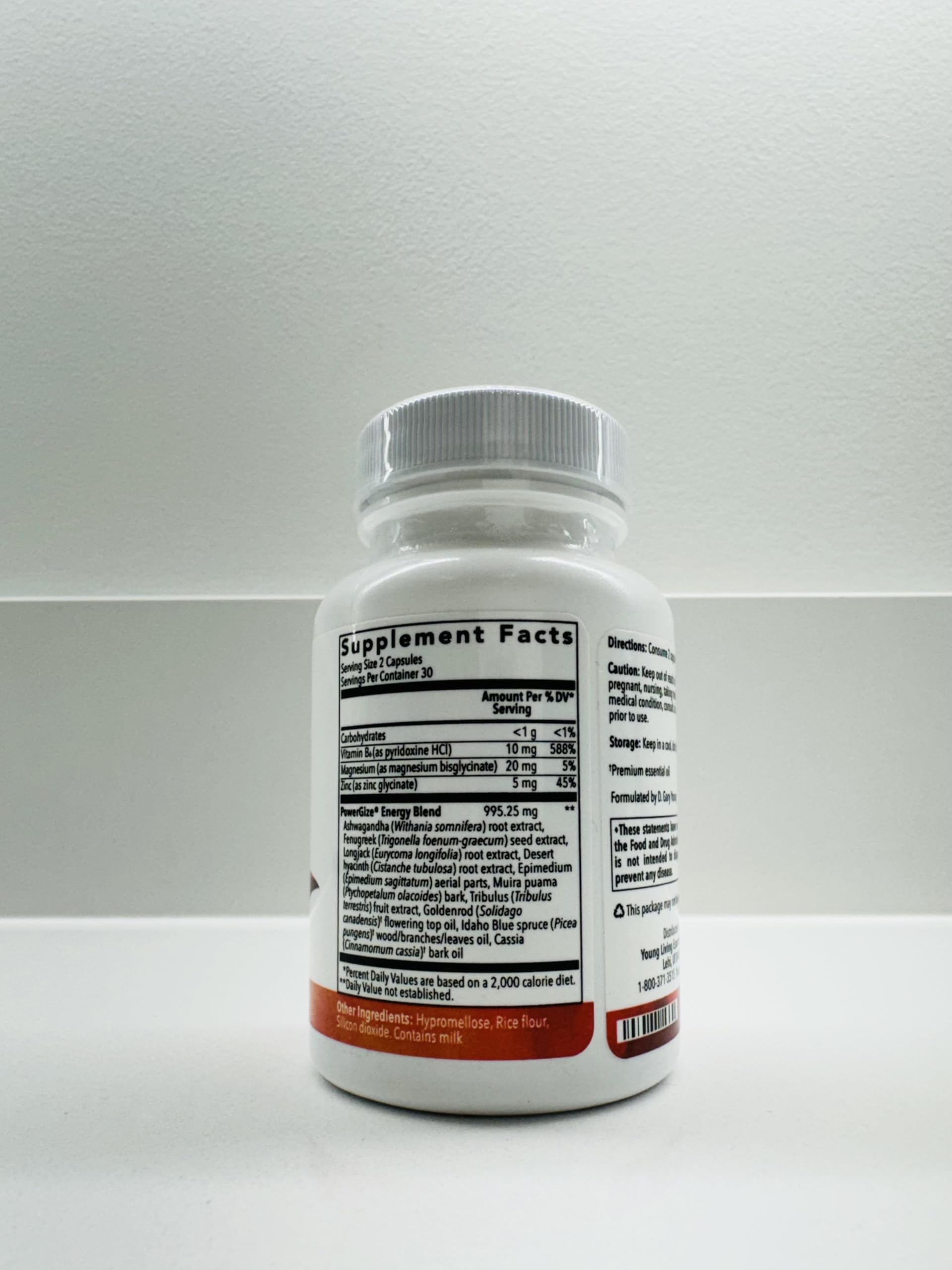 PowerGize capsules with a stopwatch showing workout timing.