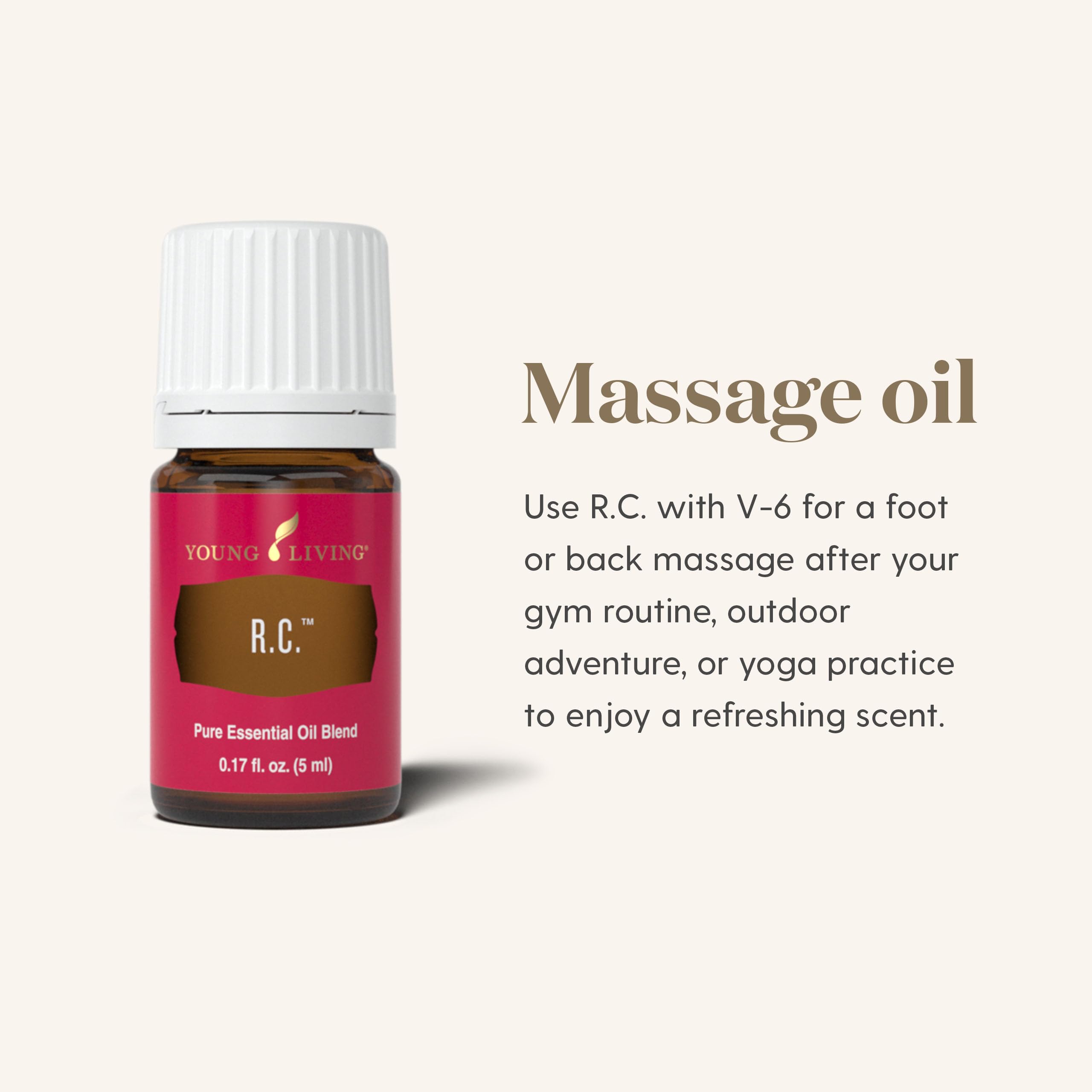 Young Living RC blend in store display ready to inspire aromatherapy.