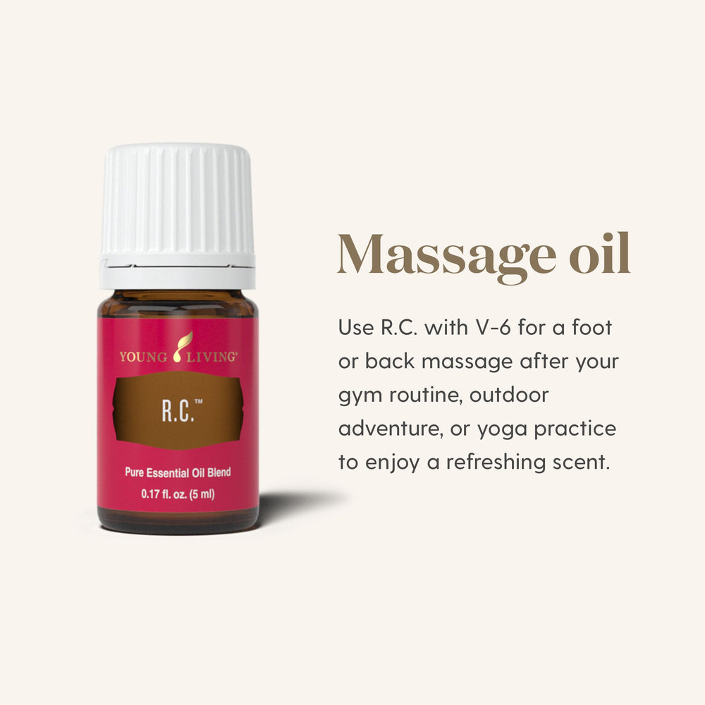 Young Living RC woodsy aroma fills room with nature-inspired scent.