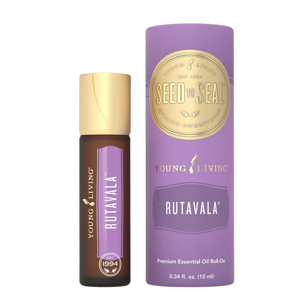 Young Living RutaVaLa Roll-On bottle with calming aroma for evening routines.