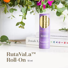 RutaVaLa Roll-On applied to the wrist for a quick unwind.