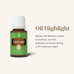 Young Living Stress Away Roll-On packaging box highlighting the calming blend.