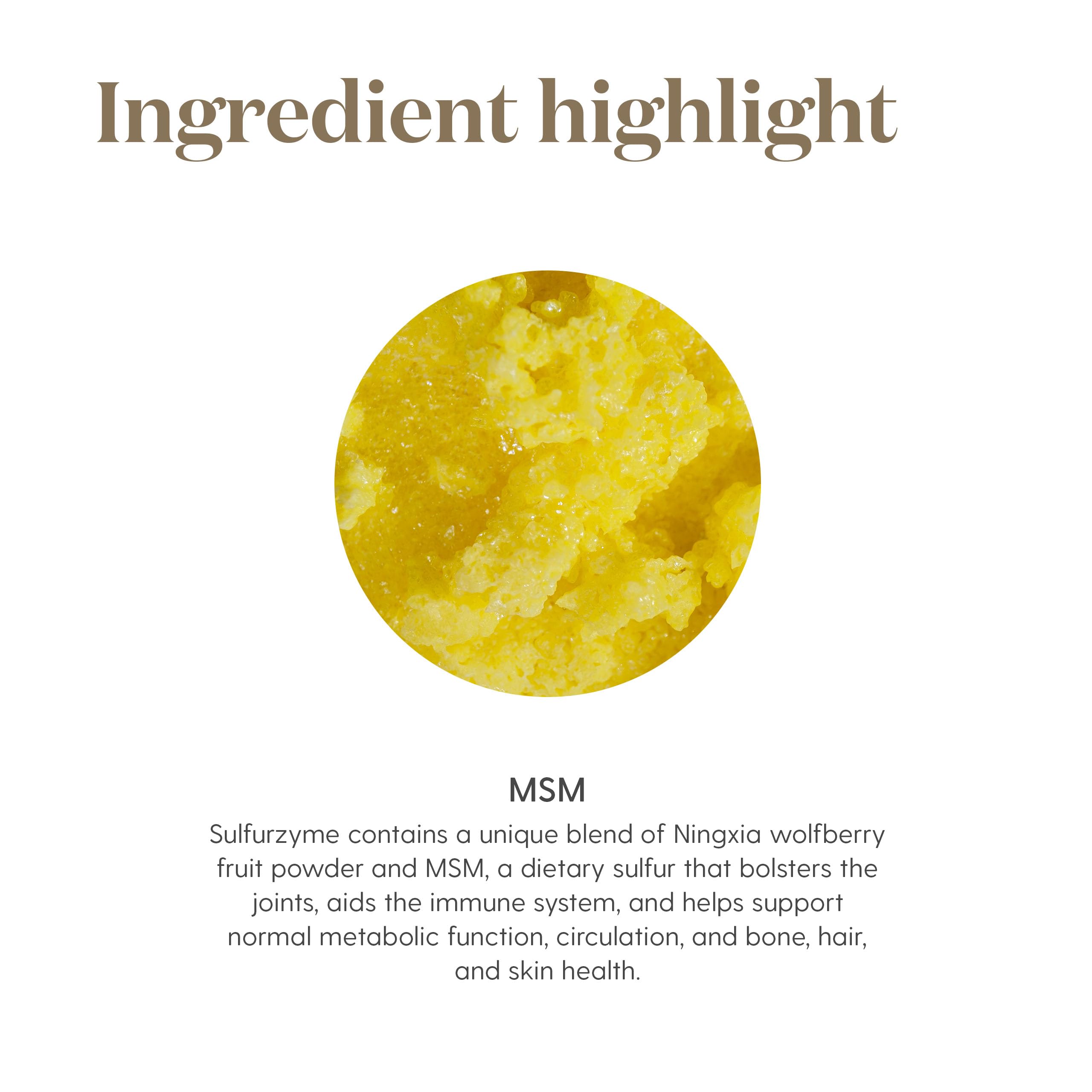 Hero packaging shot of Young Living Sulfurzyme for daily use.