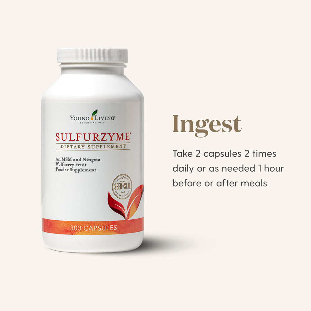 Wolfberry powder blend within Sulfurzyme suggesting skin and hair vitality.