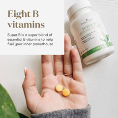 Young Living Super B with nutmeg essential oil enhances blended nutrients.