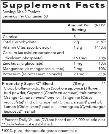 Young Living Super C tablets laid out for daily use in routine