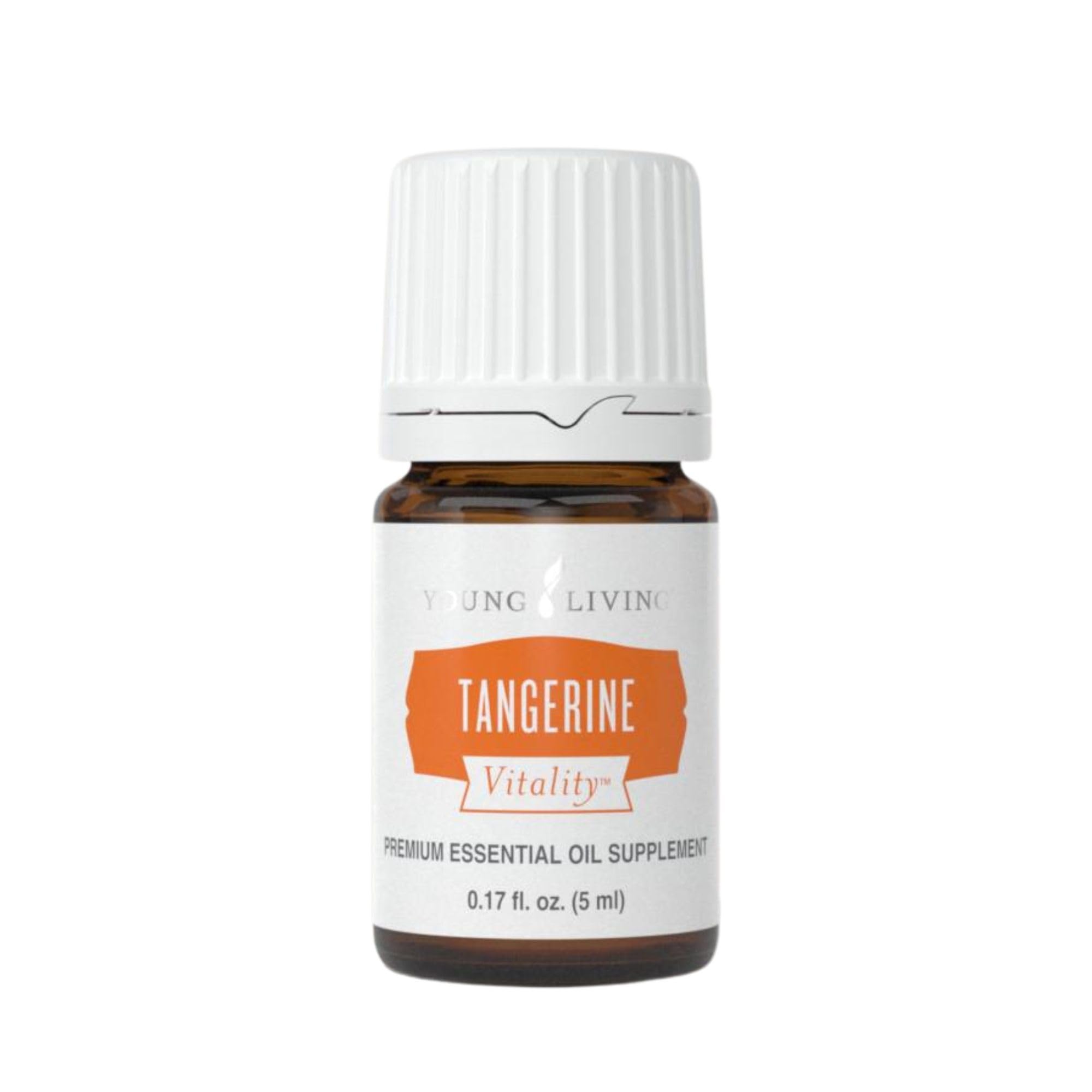 Young Living Tangerine Vitality bottle with pour spout for easy flavoring in foods
