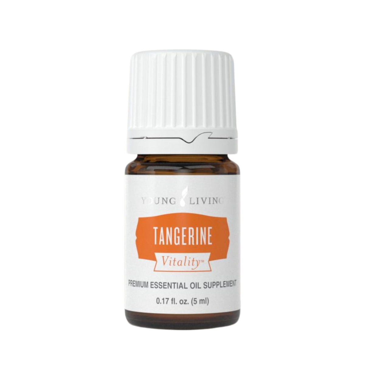 Young Living Tangerine Vitality bottle with pour spout for easy flavoring in foods