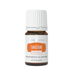 Young Living Tangerine Vitality bottle with pour spout for easy flavoring in foods