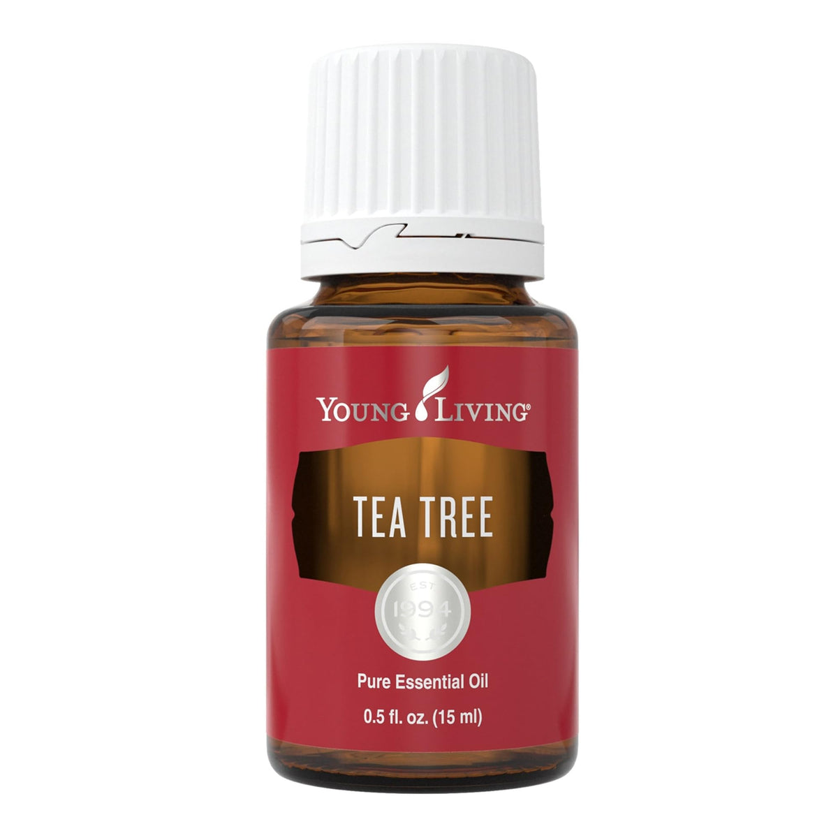 Young Living Tea Tree oil 15ml bottle supports healthy-looking scalp and skin.