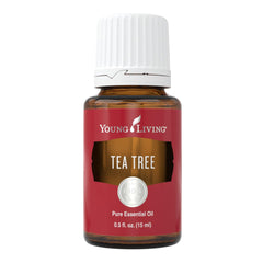 Young Living Tea Tree oil 15ml bottle supports healthy-looking scalp and skin.