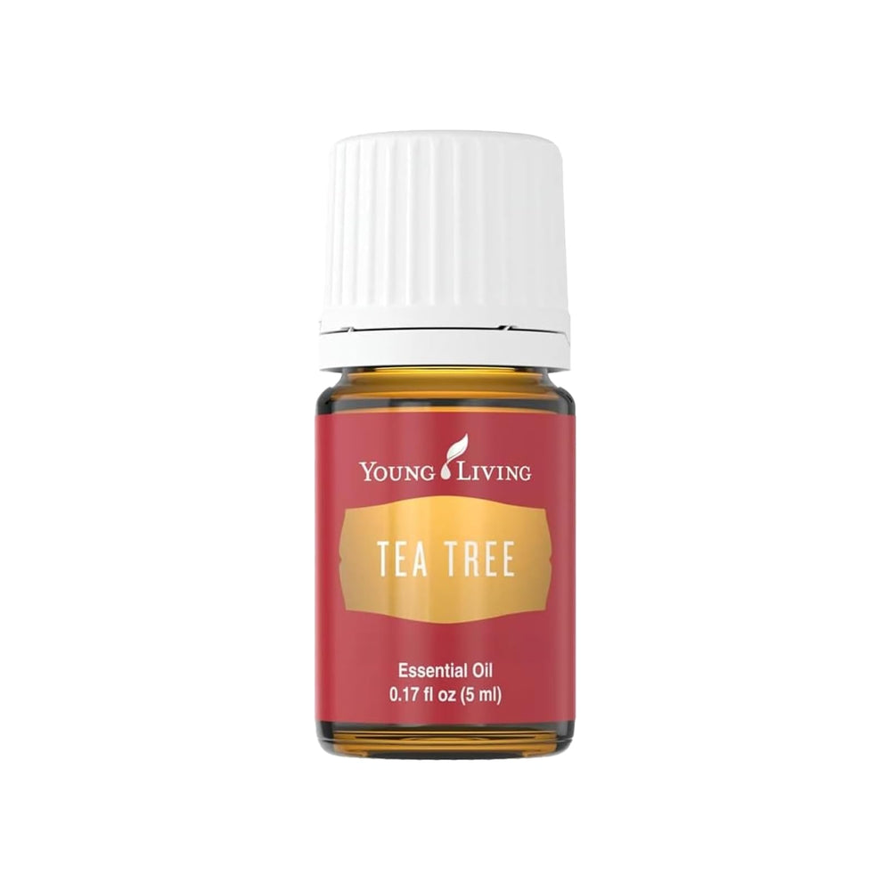 Young Living Tea Tree Oil 5ml bottle, compact skincare ally for gentle routines.