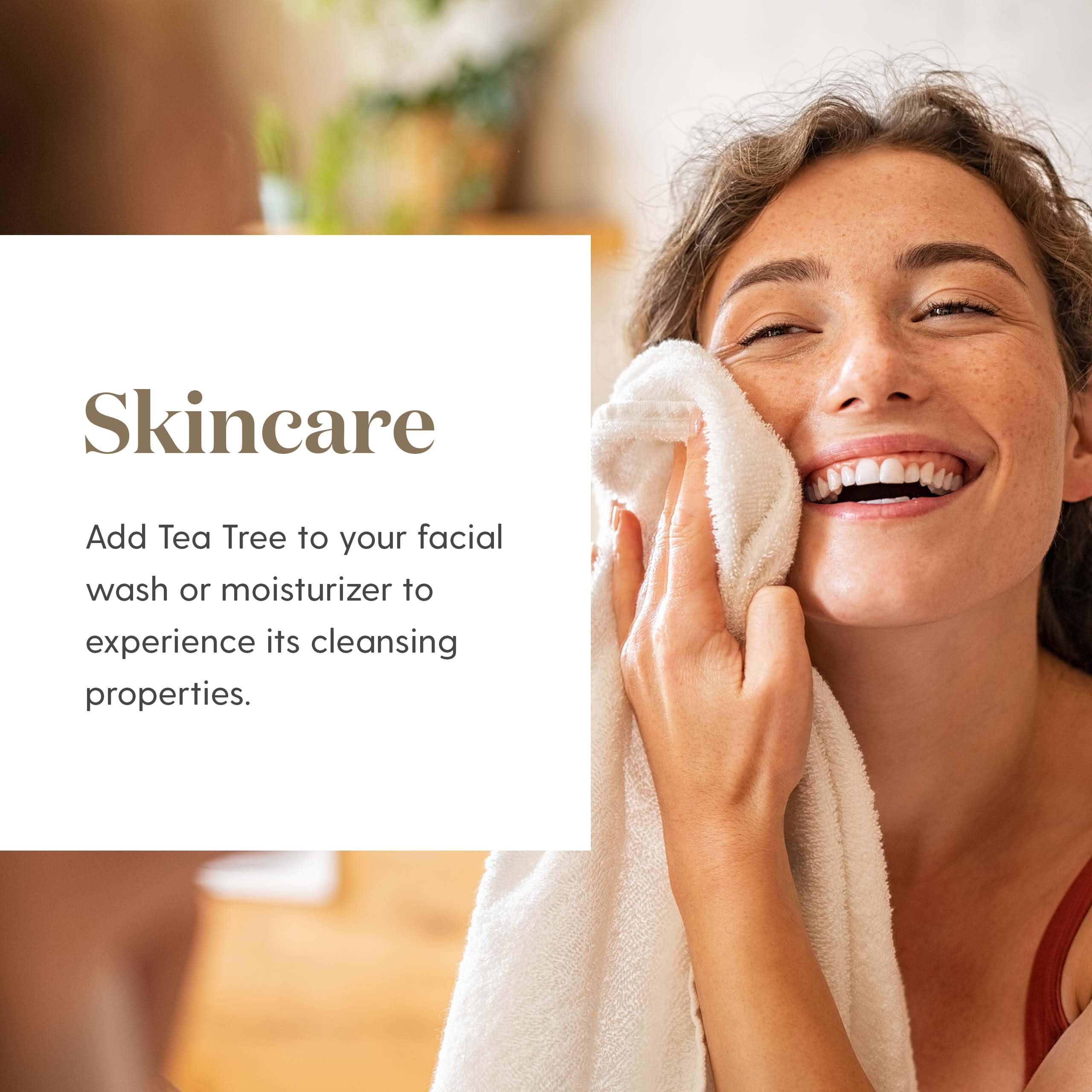 Young Living Tea Tree Oil skin-care-routine highlighting a versatile topical option.