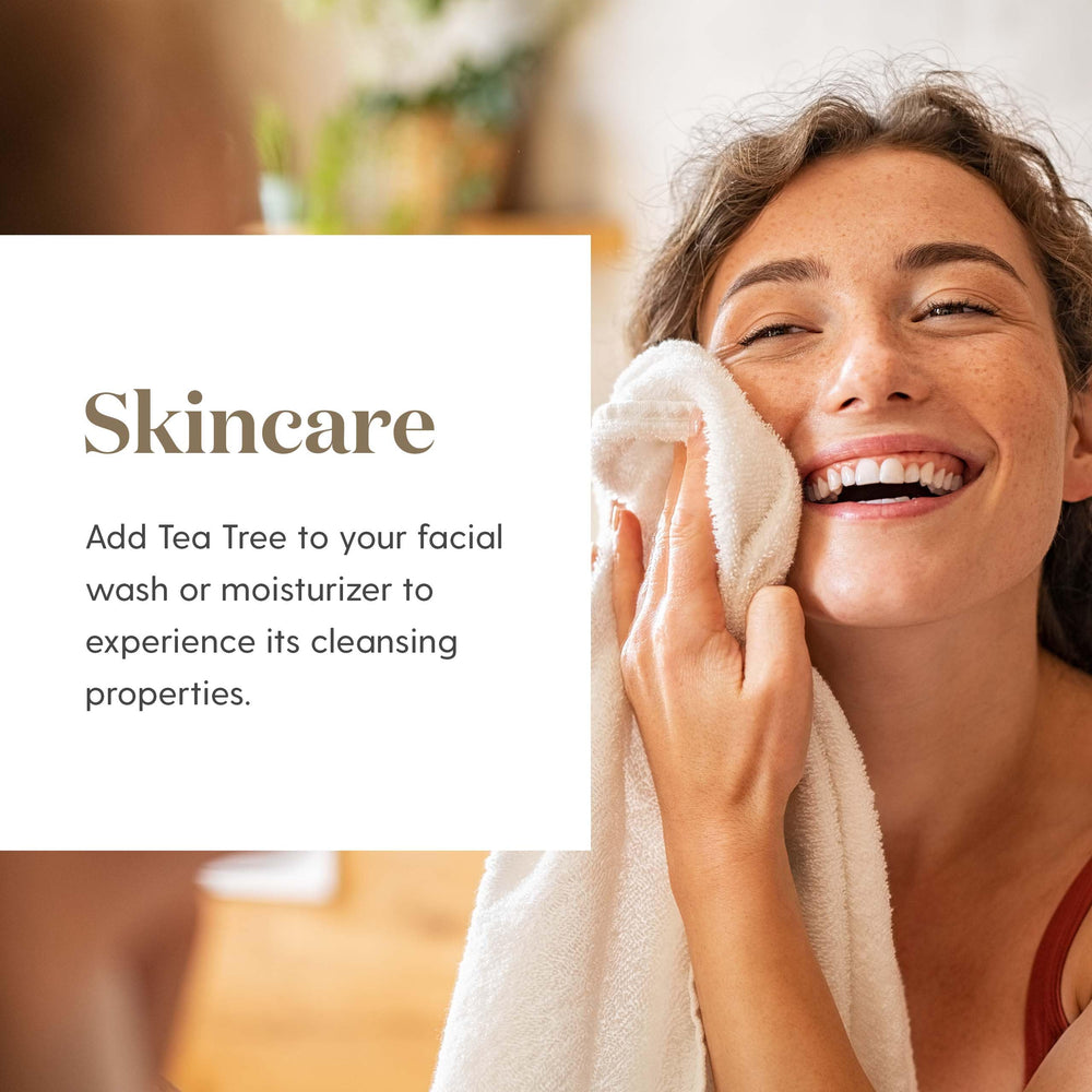 Young Living Tea Tree Oil skin-care-routine highlighting a versatile topical option.