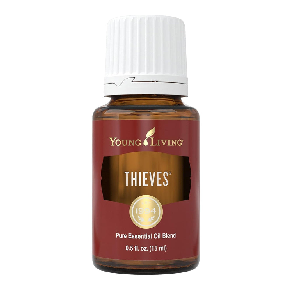 Young Living Thieves 15ml bottle front for everyday wellness rituals.