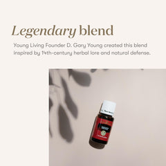 Young Living Thieves 5ml bottle label detail for easy diffusion.