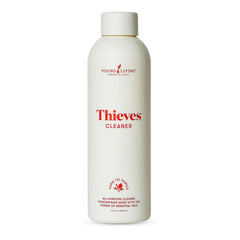 Young Living Thieves Cleaner bottle cap close-up showing concentrated formula.