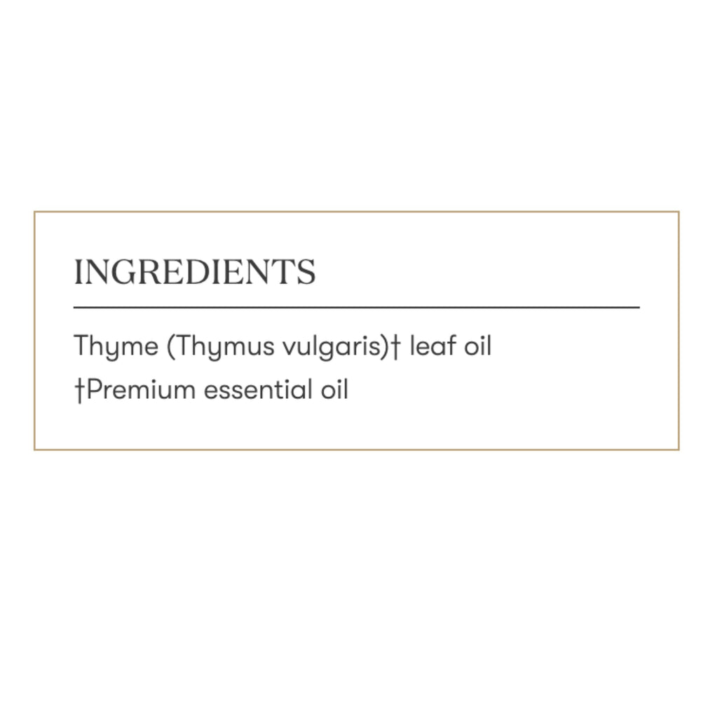 Young Living Thyme Vitality spice shelf with bold thyme aroma.