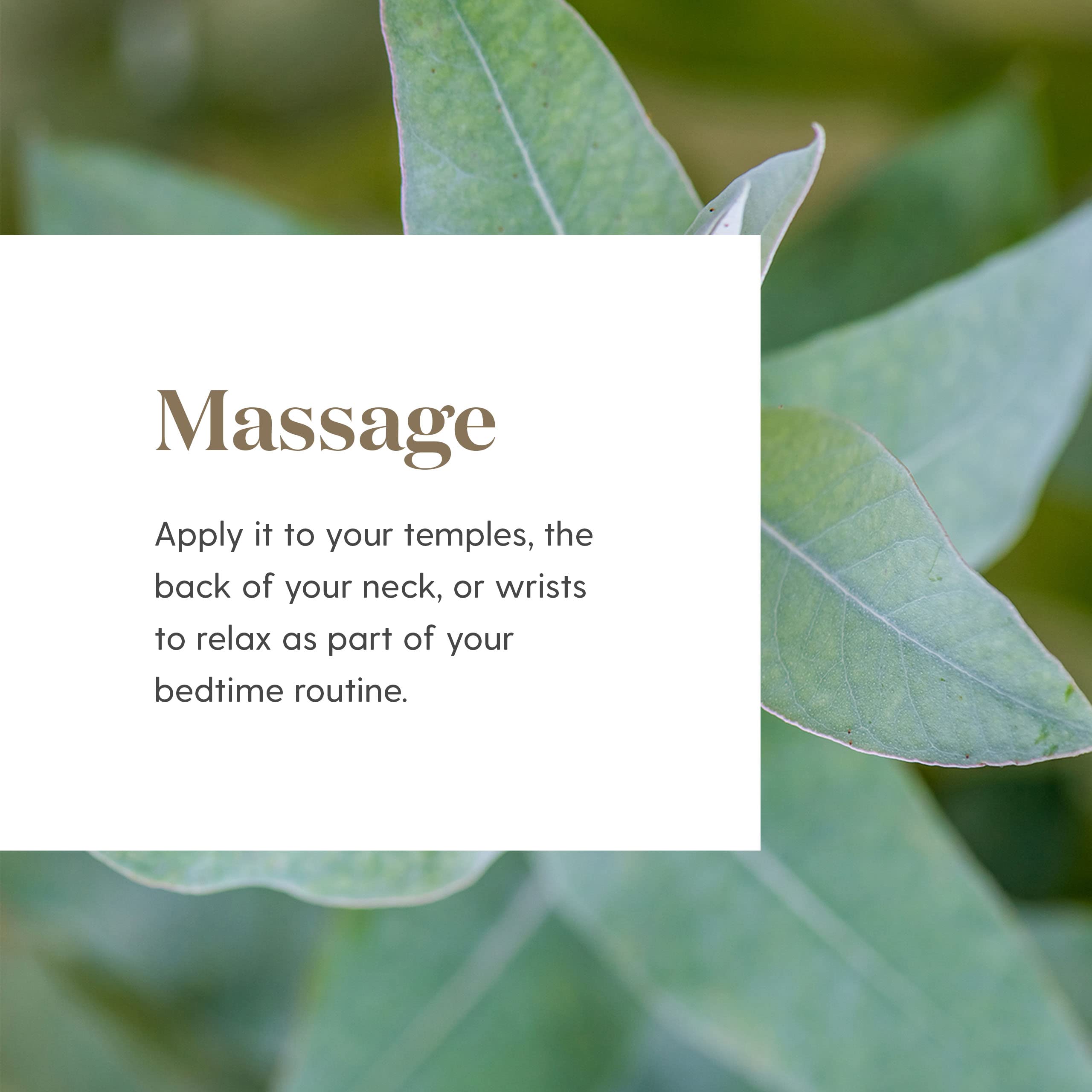 Young Living Tranquil roll-on application on wrist for quick serenity.
