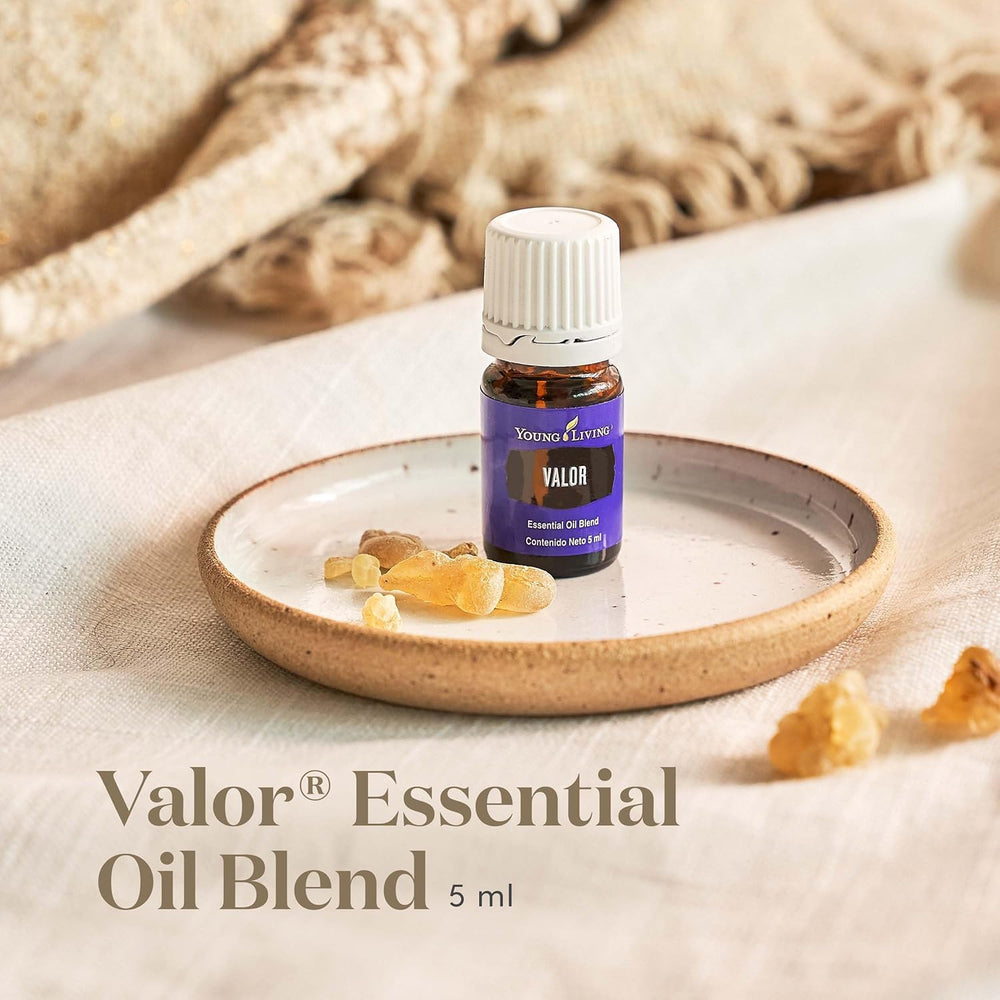 Valor label close-up highlighting courage-inspired notes.
