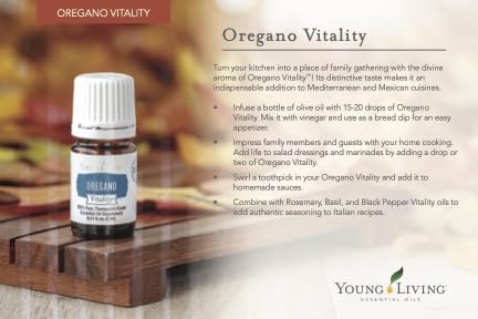 Young Living Vitality Oregano Oil dropper view suggests easy dosing for sauces.