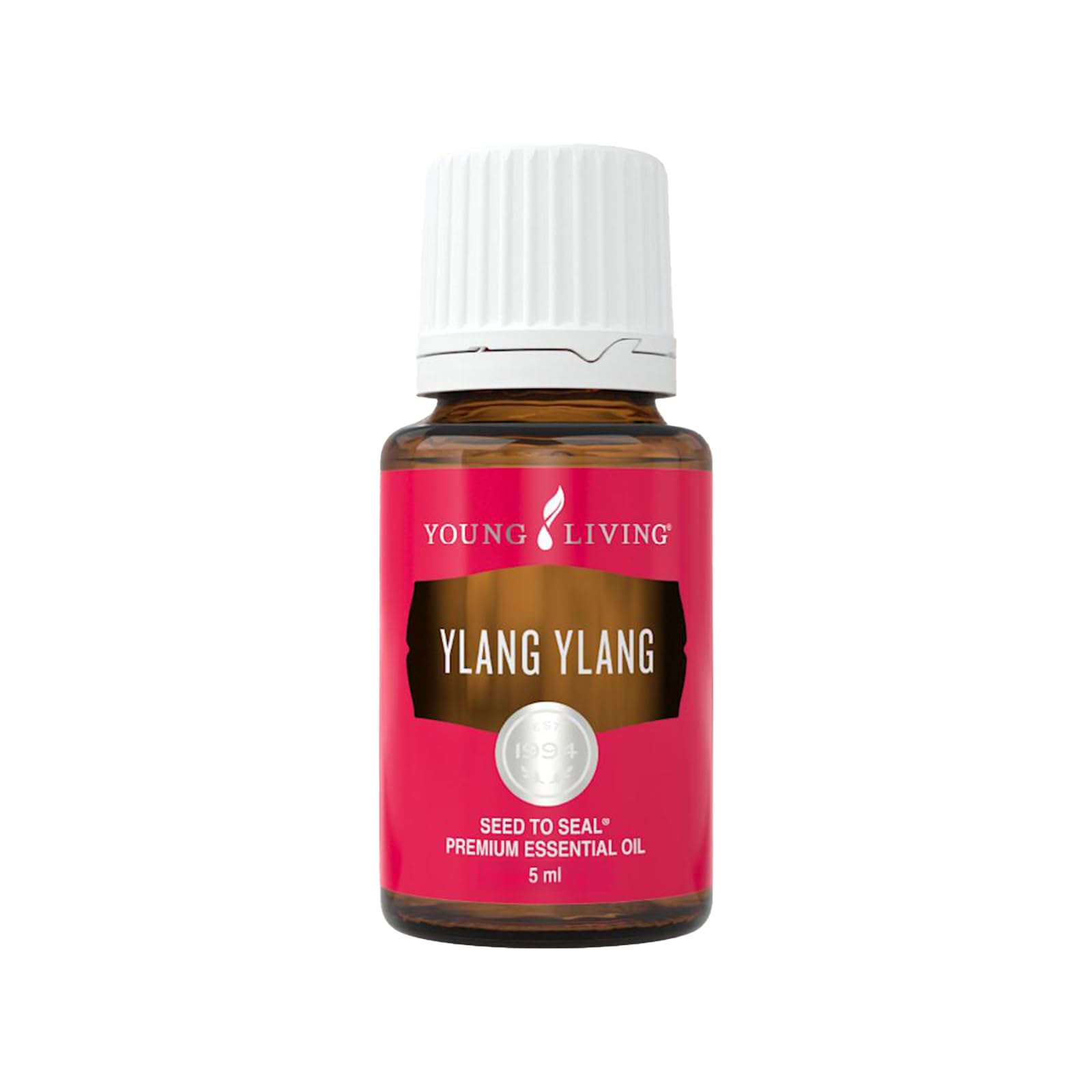 Young Living Ylang Ylang 5ml bottle, fragrant floral oil for mood and ambience.