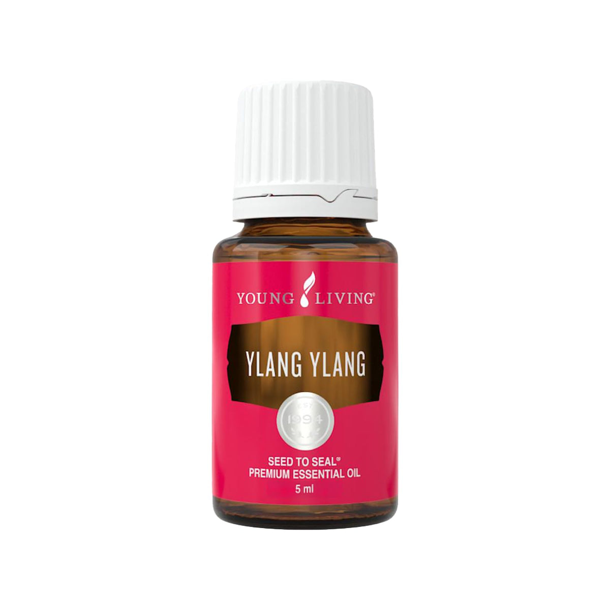 Young Living Ylang Ylang 5ml bottle, fragrant floral oil for mood and ambience.