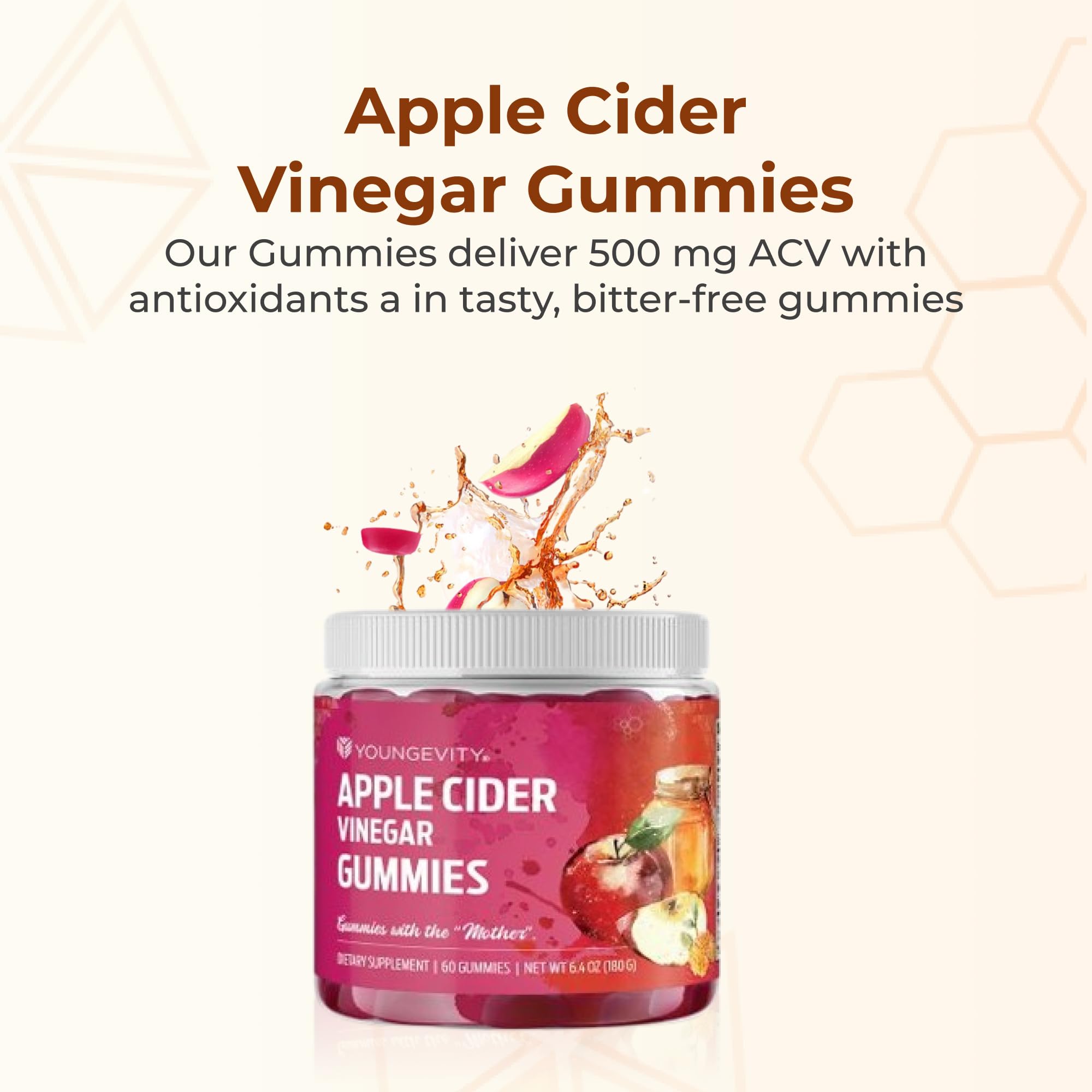 Youngevity gummies with raw ACV Mother visual