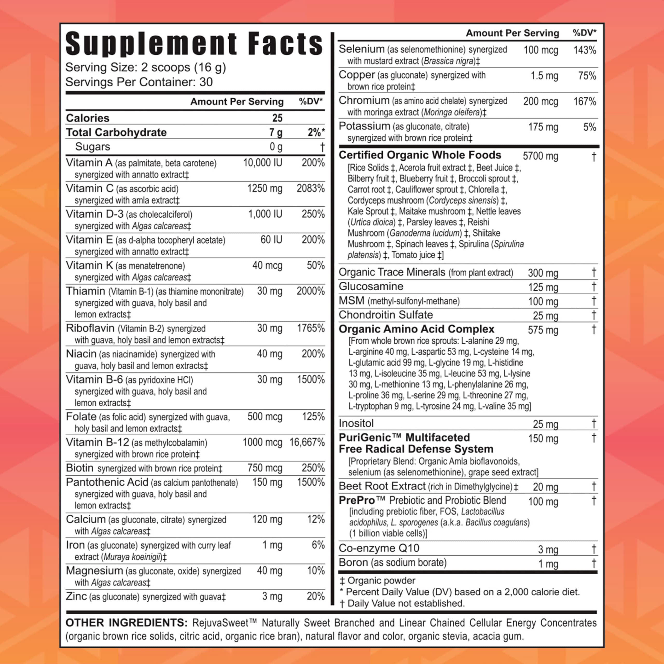 Youngevity BTT2 powder in jar shows natural, whole-food ingredients.