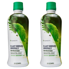 Youngevity Plant Derived Liquid Minerals bottle showing the product in daily use.