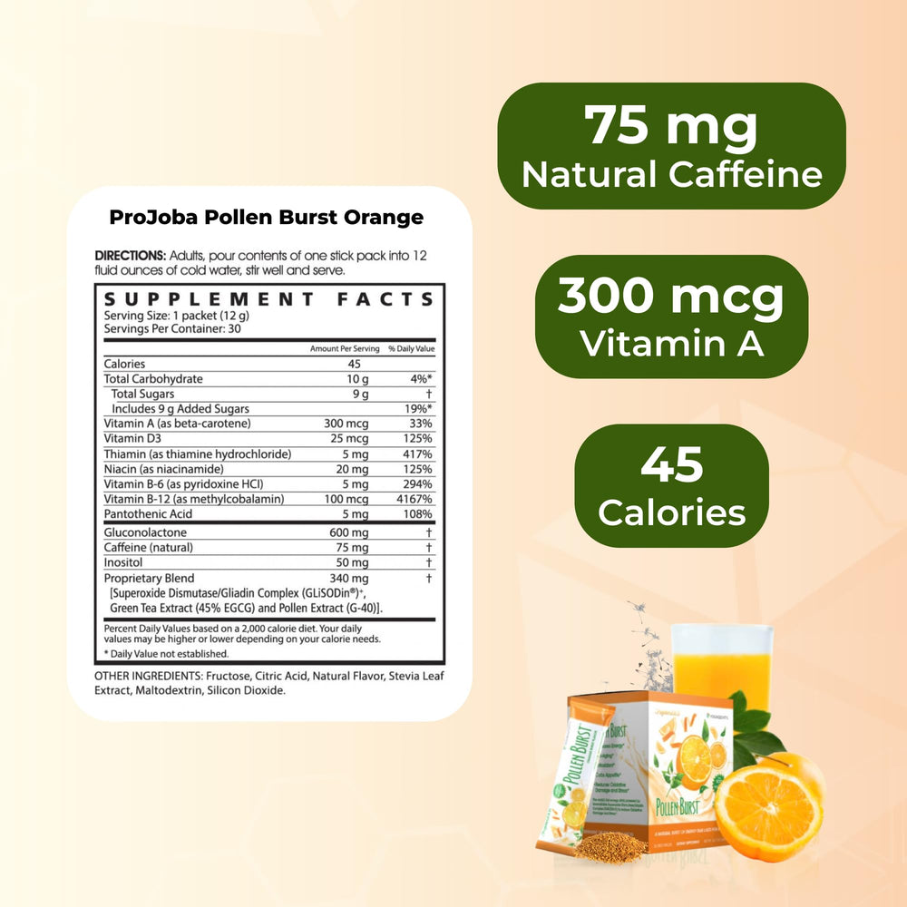 Close-up of green tea extract in Youngevity ProJoba Pollen Burst for focus
