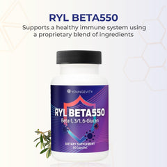 Youngevity RYL Beta550 back label with supplement facts and directions.