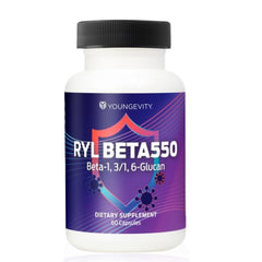 Youngevity RYL Beta550 front label showing the product name and form.