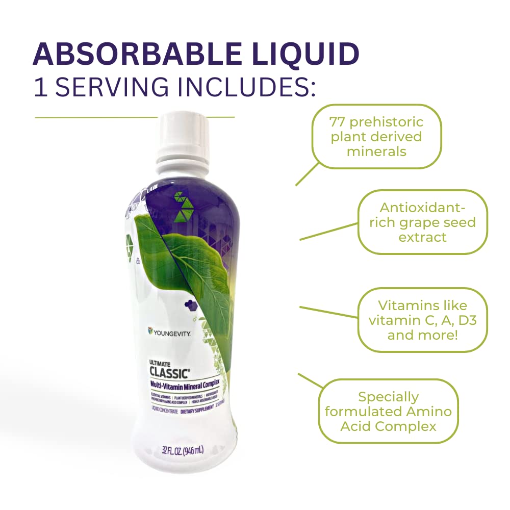 Youngevity Ultimate Classic poured into water for convenient absorption