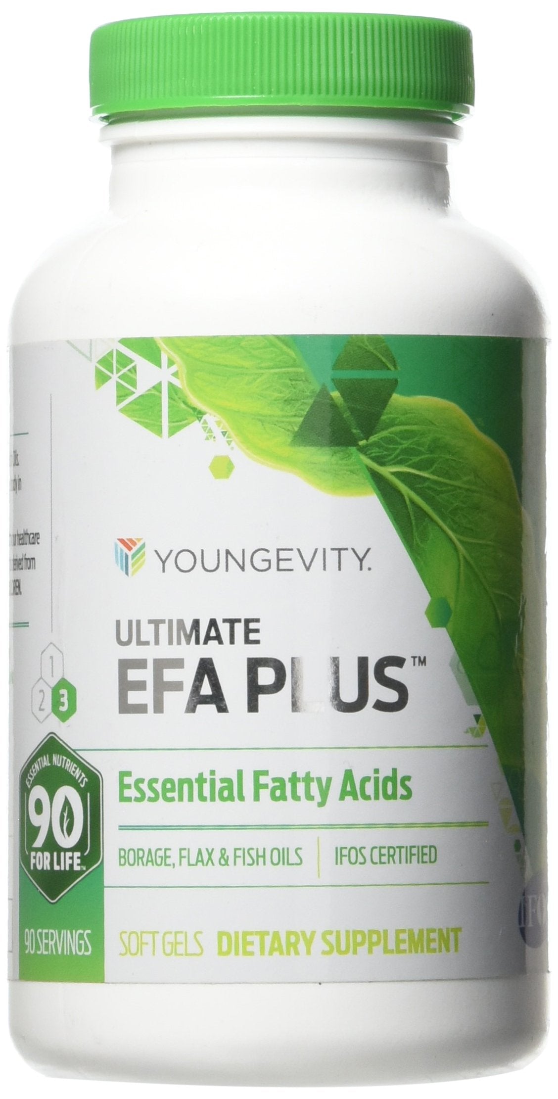 Youngevity Ultimate EFA Plus label back with ingredients and benefits
