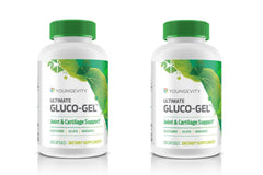 Youngevity Ultimate Gluco Gel bottle showcases daily joint-support potential.