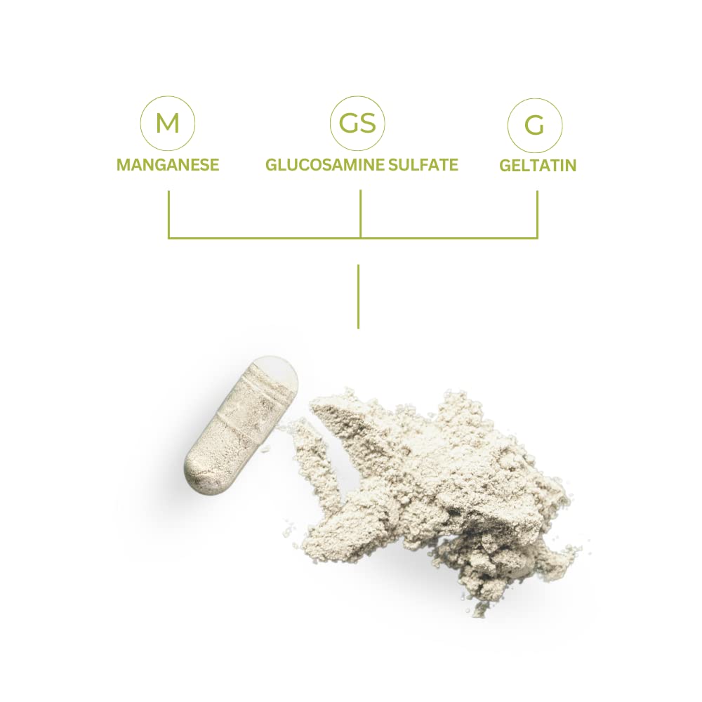 Youngevity Ultimate Gluco-Gel ingredients panel showing gelatin, glucosamine, manganese for joints