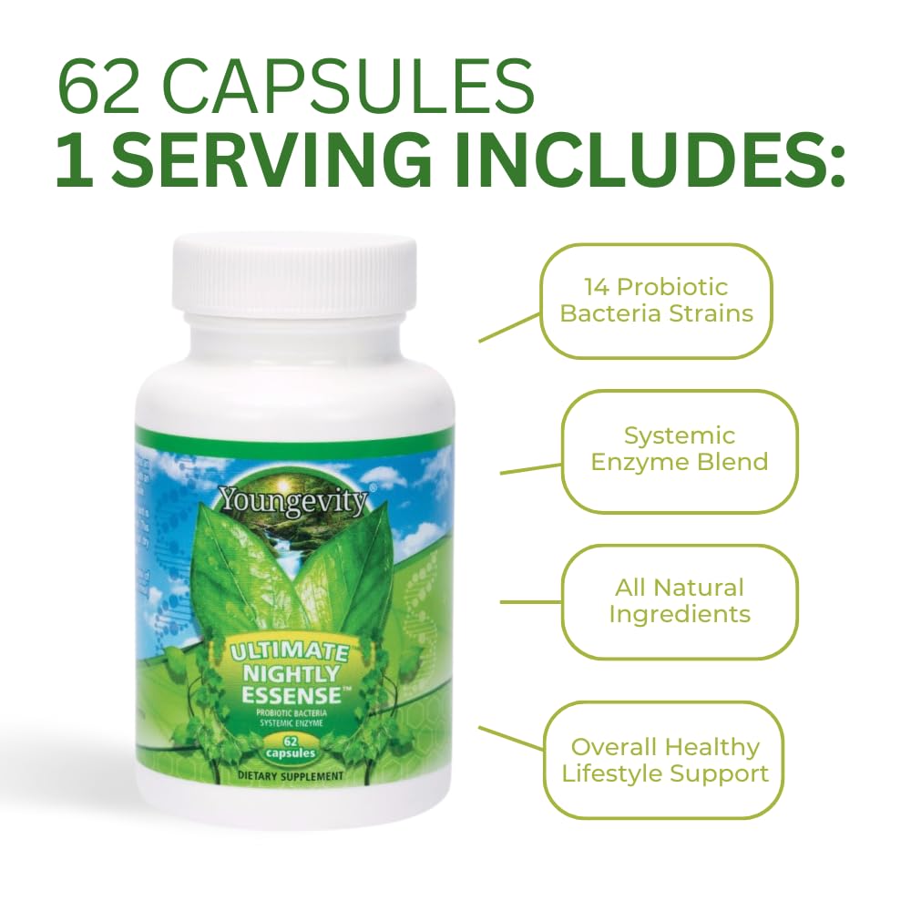 Ingredient chart highlights systemic enzymes and rutin in Youngevity formula
