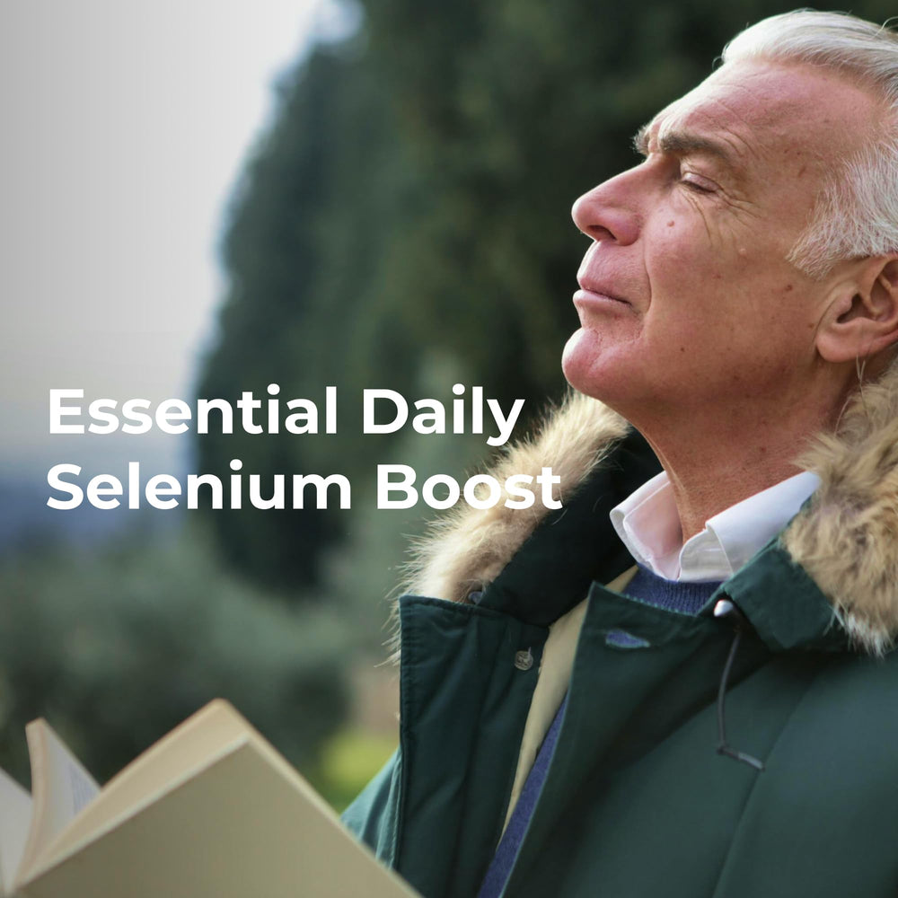 Youngevity Ultimate Selenium capsules in hand demonstrate compact size.