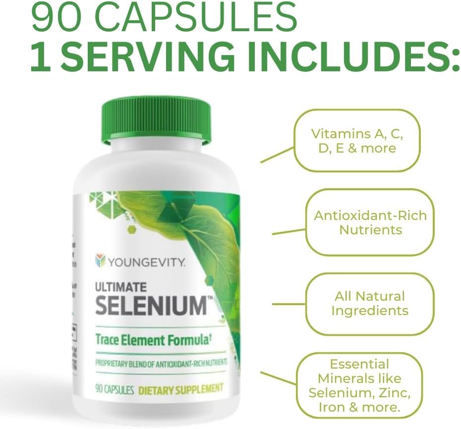 Youngevity Ultimate Selenium capsules ready for daily supplementation.