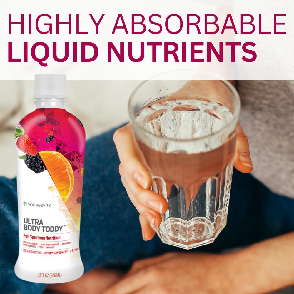 Youngevity Ultra Body Toddy scoop beside bottle suggests easy portion control