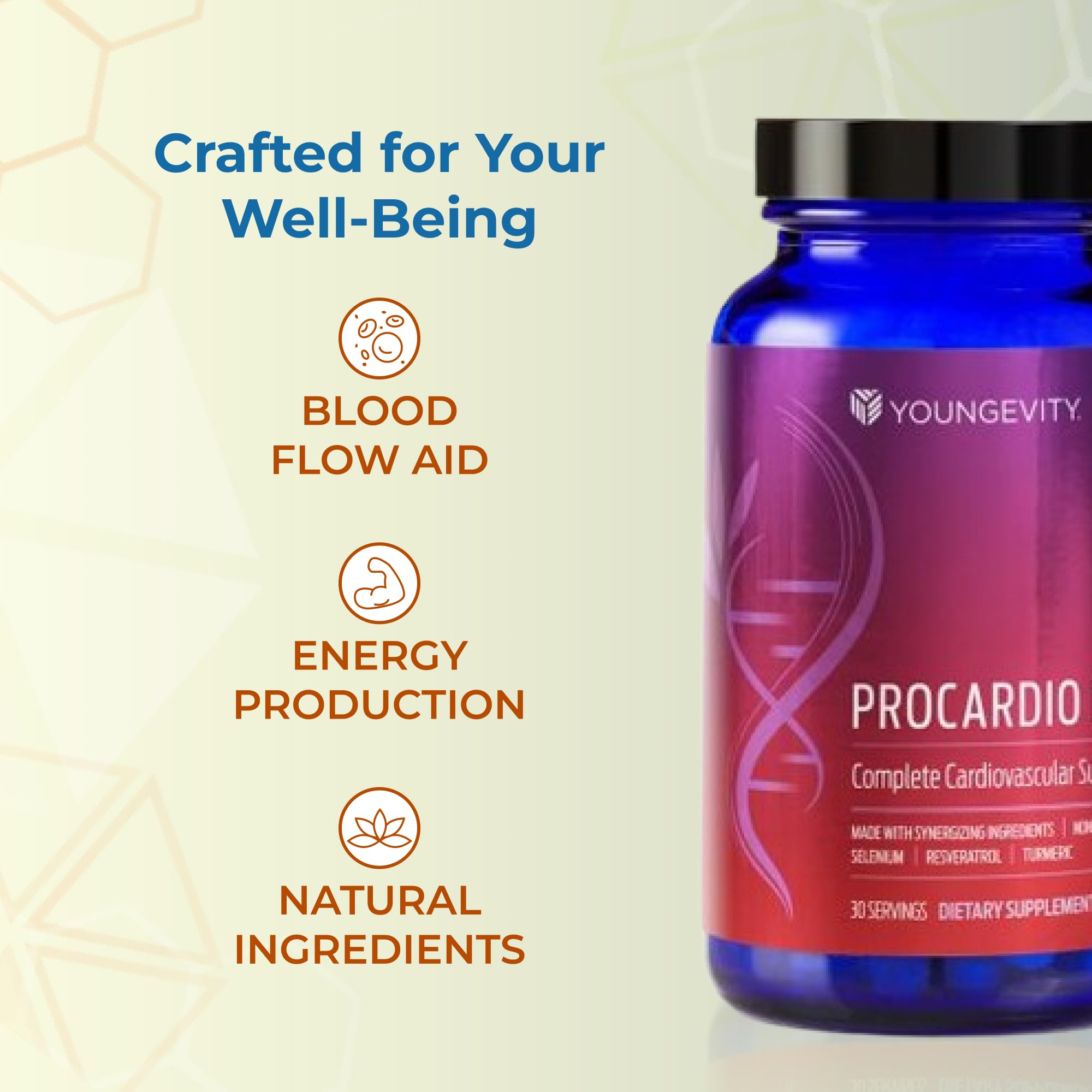Youngevity ProCardio FX ingredients-scan communicates transparency and trust for users.