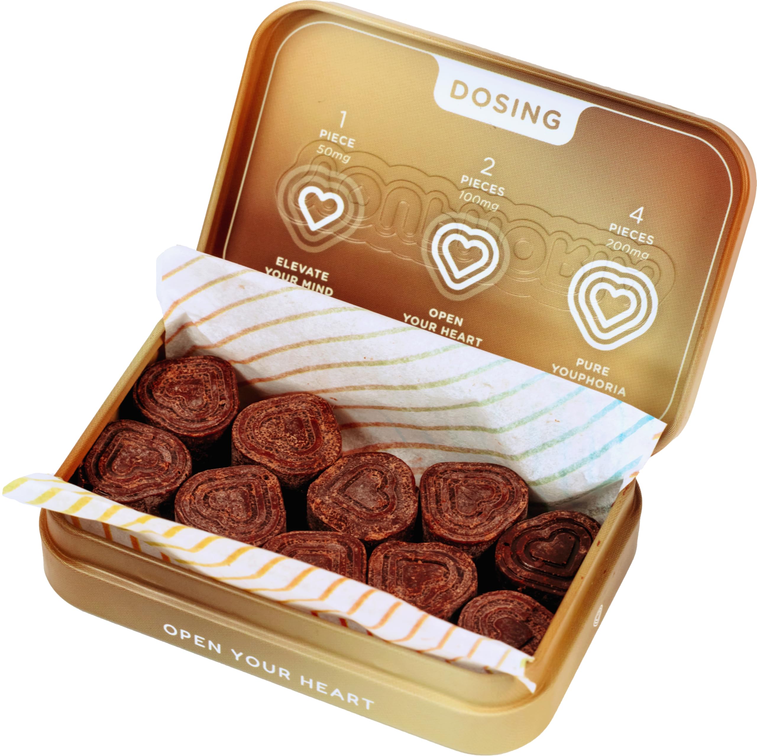 Ingredient label and organic certification visible on Youphoria package.