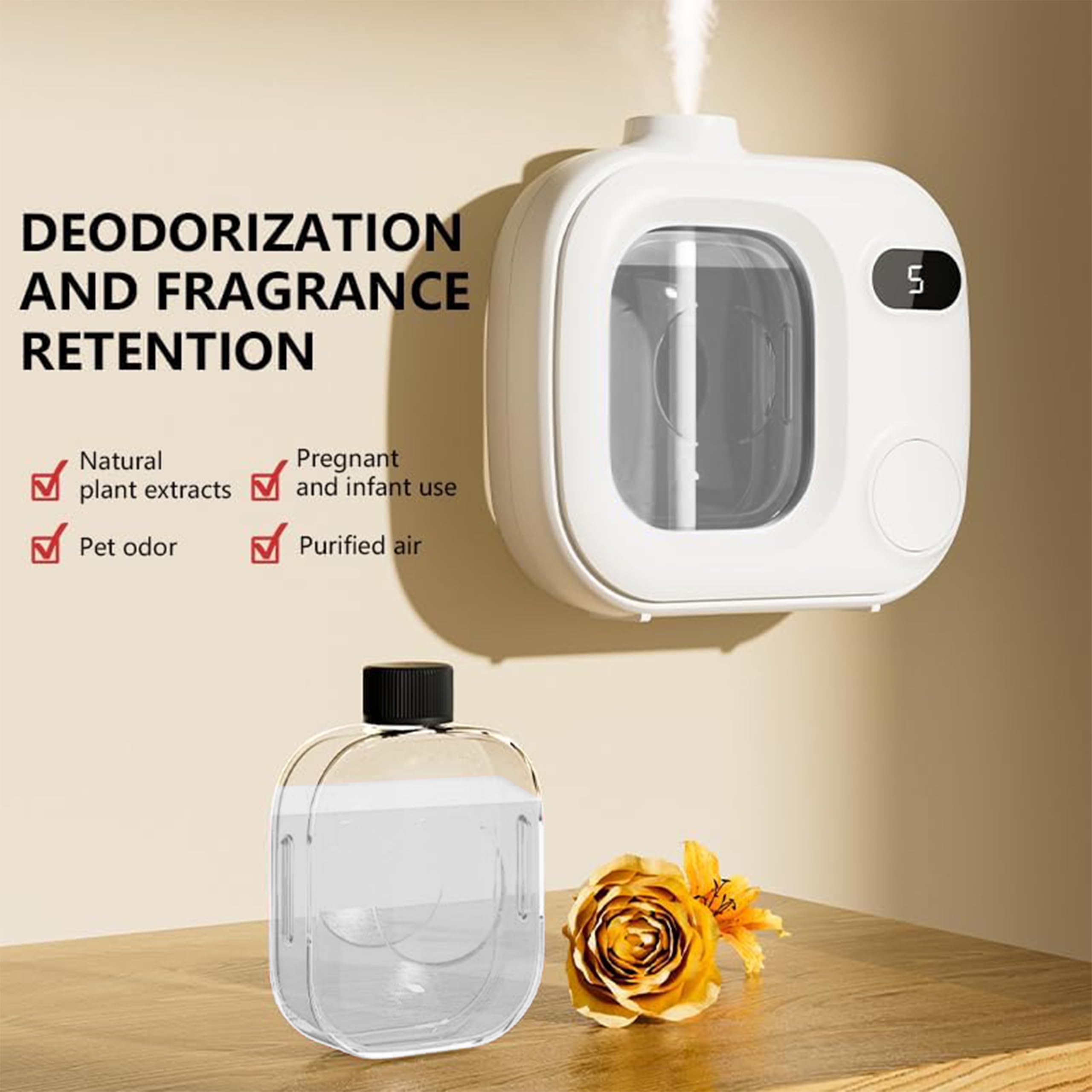 Youqsm diffuser built with PP/ABS materials and PETG bottle for durability