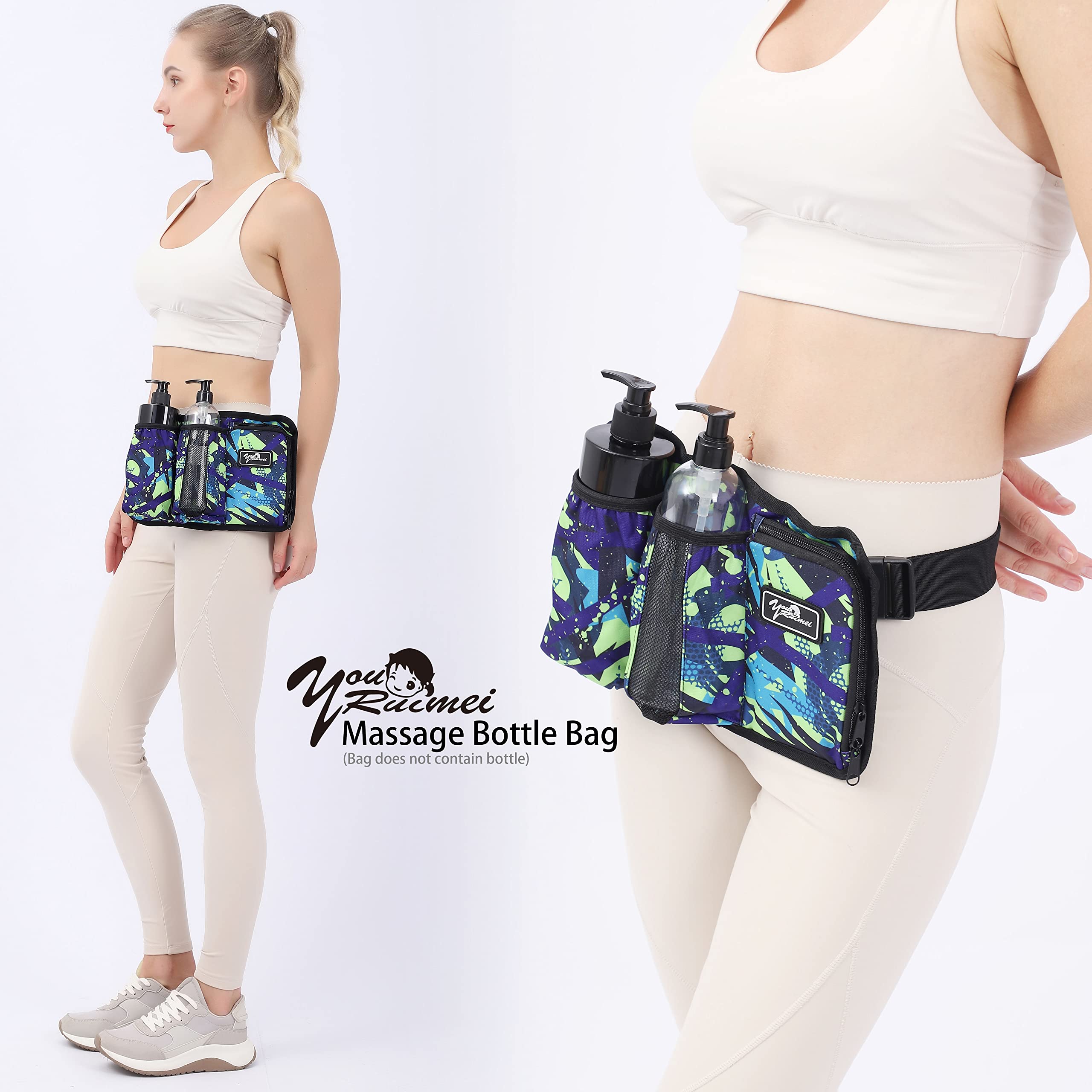 YOURUIMEI Massage Bottle Bag adjustable strap for comfortable wear.